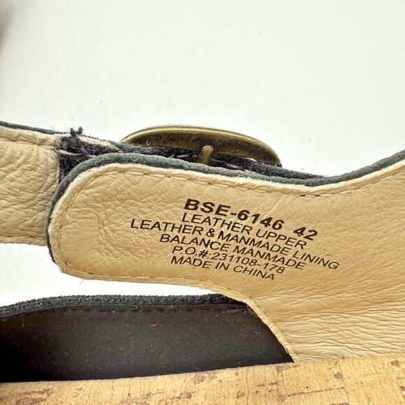 Algeria Womens Betsie Stretch Sandals EU 42 US 11.5-12 Black Leather NWOB - Picture 13 of 13